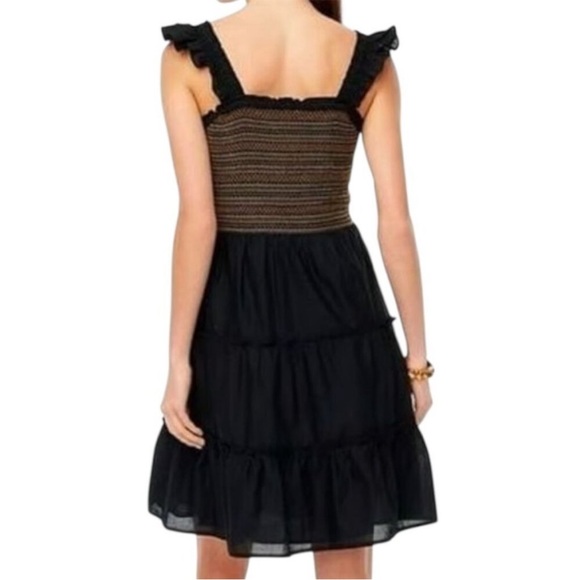 J. Crew Brown and Black Smocked Mini Sundress - Picture 2 of 7